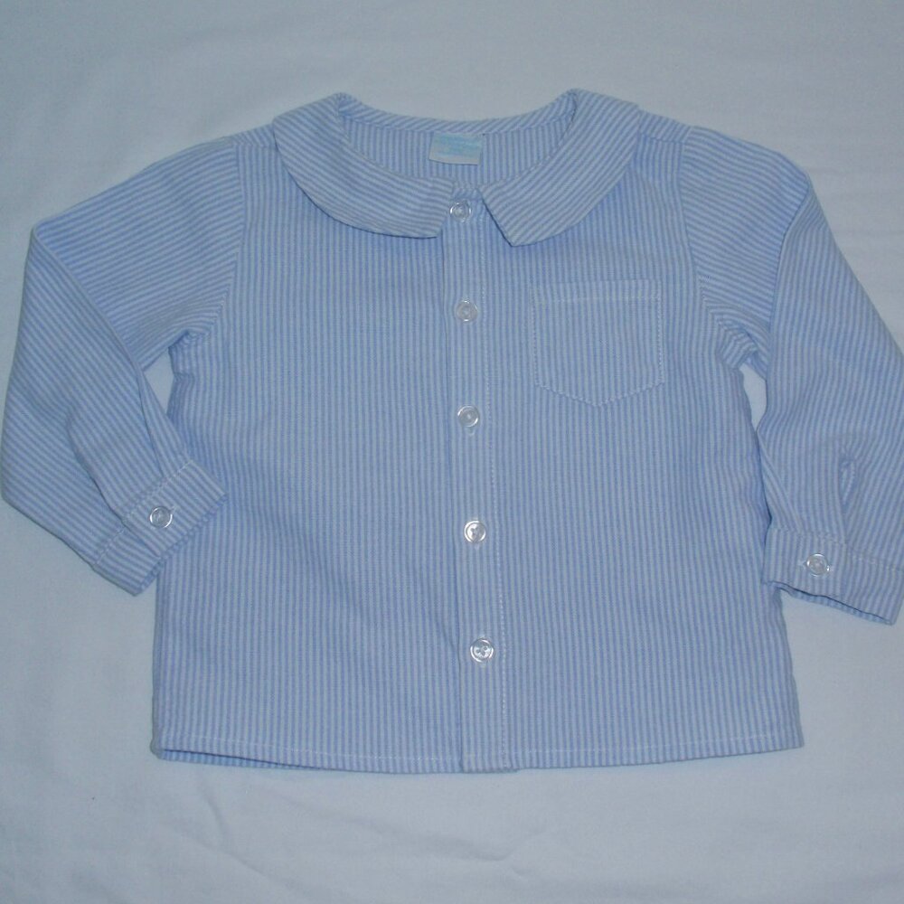 Edgehill Collection Striped Long Sleeve Button Shirt Boys 12m